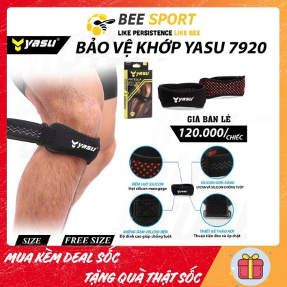 Đai bó đầu gối đơn Yasu 7920 (1 cái) - Dụng cụ tập gym, bảo vệ khớp gối khi chơi thể thao